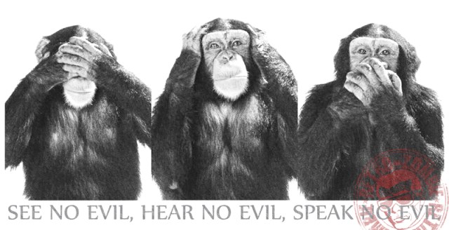 Image result for images of three monkeys of see no evil, hear no evil, speak no evil